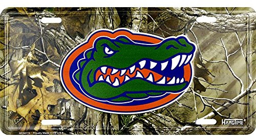 Signs 4 Fun Parody License Plate | FL Gators Realtree Camo | 12” x 6” Decorative License Plate | Decoration Plate for Vehicle/Wall | Man Cave Decorations | Made in The USA