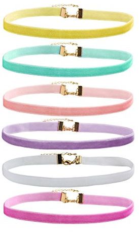 MILAKOO 8 Stück Gothic Samt Choker Halskette für Frauen Tattoo Stil Elegant Verstellbar Halskette