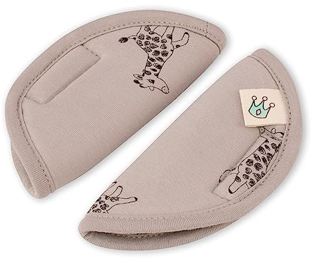 JYOKO KIDS Gurtpolster Universal für Babyschale, Buggy, Autositz (Größe 0, Giraffe)