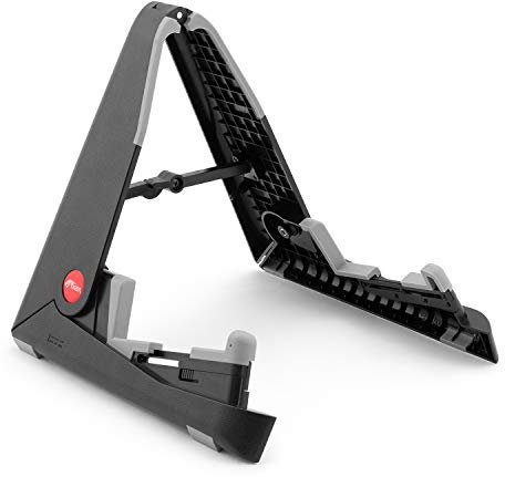 TIGER GST63-BK A-Rahmen Gitarrenständer - Tragbarer faltbarer Gitarrenständer für Elektro-, Akustik-, Klassik- und Bassgitarren, schwarz