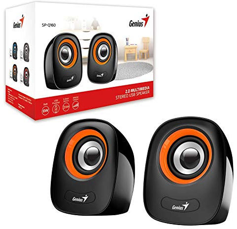 GENIUS Altavoces 2.0 SP-Q160, USB, Naranja