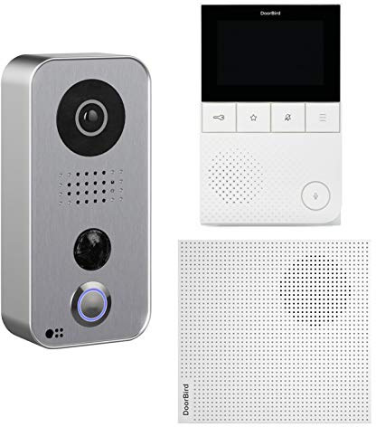DoorBird Kit Portier vidéo IP D101S avec Moniteur vidéo A1101 et Carillon A1061W