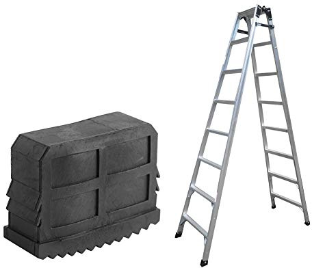 Atyhao Ladder Covers, 2Pcs Rubber Non Slip Mat Step Ladder Feet Foot Pads Cushion Cover Security Bumpers Replacement Kit