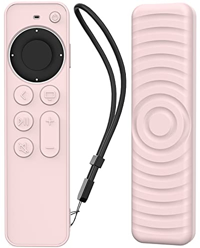 AhaStyle Protective Case for 2021 Apple TV Siri Remote 4k, Anti-slip Silicone Cover Skin Compatible with Apple TV Remote/Siri Remote [2nd generation](Pink) | Slim, Scratch-Free Silicone, Shock Absorption, Full Access to All Functions