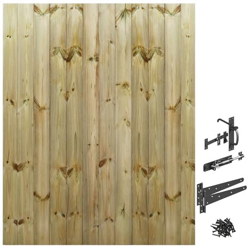 Bespoke Custom Made to Measure Wooden Garden Gate/Tongue & Groove Flat Top[6ft Tall (180cm),Upto 1350mm Wide,Suffolk Latch]