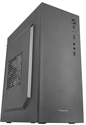 Tacens 2ALUXM, Boîtier PC Mini-Tour Micro-ATX, Ventilateur 12cm, Acier Ultraléger, Noir