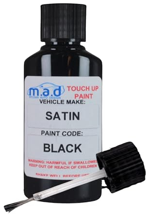 M.A.D MYLDAN AUTO DESIGN Touch Up Paint Pen Compatible with SATIN BLACK ALLOY WHEEL - 30ml Kit, Gloss Finish with Brush Curbing Scratch - Made with Helios Paint (PAINT, PRIMER & LACQUER)