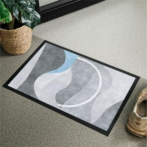 Badezimmerteppich, Badematte, Badematte Stein, Teppich Läufer, Stone Bath Mat, Badteppich Rutschfest Waschbar, Absorbierende Badematte, Duschmatte, Badvorleger, Duschvorleger, Carpet Round-120x180cm