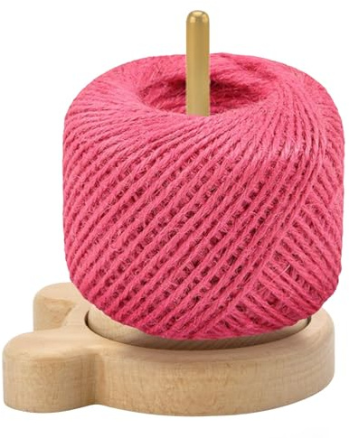 DAWRIS Wollabwickler Holz, Garnhalter für knotenfreies Kugellager Rotation | Garnhalter Wolle Wollwickler Garnhalter Garn Spender für Häkeln und Stricken Vertikale Garnaufbewahrung Stricken Häkeln