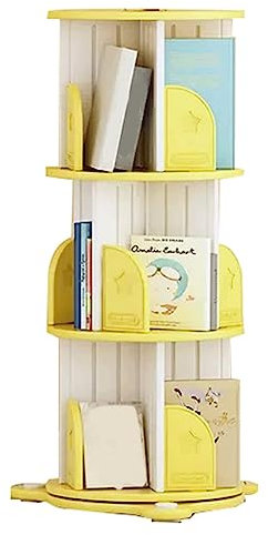 YTGHBIML Bücherturm Freistehend Um 360° drehbares Bücherregal, mehrstöckig, stehendes Bücherregal, Kinder-Bilderbuch, Bücherregal, platzsparende Bücherregale für zu Hause perfekte Darstellung