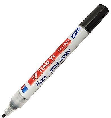 WYLZLKX Grout Pen Tile Grout Paint Marker,Waterproof Tile Grout Colorant and Sealer Pen for Cleaner Looking Floor with a-Tip-black