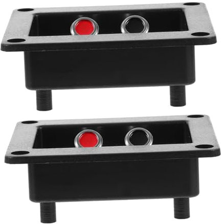 BELLIFFY 2 Pezzi Piastra Terminale Altoparlante Morsetto per Scatola Subwoofer, Connettore Rapido per Impianti Audio da Palco e Uso Domestico, Terminali Elettrici per Casse Acustiche