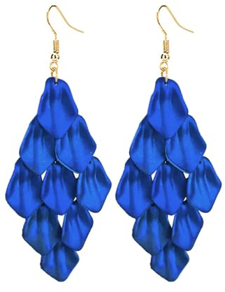 HSAJS Pendientes Cascada Hojas Múltiples Colgantes Ligeros Elegantes Gancho Dorado Joyería Femenina Accesorios Bohemios