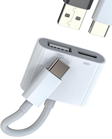 Adattatore USB C a USB(2in1)alimentatore ricarica Type c per Apple iPhone 16 15 OTG 3.0 chiavetta cavo dati sdoppiatore per iPad splitter convertitore Android tablet adattatori compatibile per Samsung