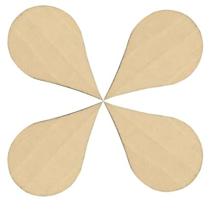 NUOBESTY Tranches De Bois En Forme De Goutte D'Eau 5X3Cm Lot De 40 Pièces Accessoires De Bricolage Décorations En Bois Pour La Maison Ornements Pour Projets Créatifs Et Artisanat
