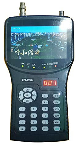 Buscador de satélite, medidor de señal, KPT-255H + DVB-S2 Super Digital TV Receptor Codificador Modulador Full HD Sat Finder Ver canales gratuitos Satélite para ajustar la antena parabólica de TV