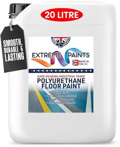 TRADE SUPPLIES UK - Extreme Polyurethane Floor Paint. Durable, Premium-Grade Paint for Concrete, Wood, Garage, Indoor Floors - Dark Grey, 20L