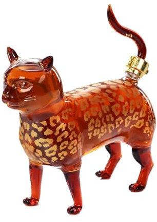 Whiskey Decanter Glass Decanter - 1000 ml Cat Shape Design Wine Bottle Liquor Decanter for Men Wine, Brandy, Liquor, Juice,Vodka