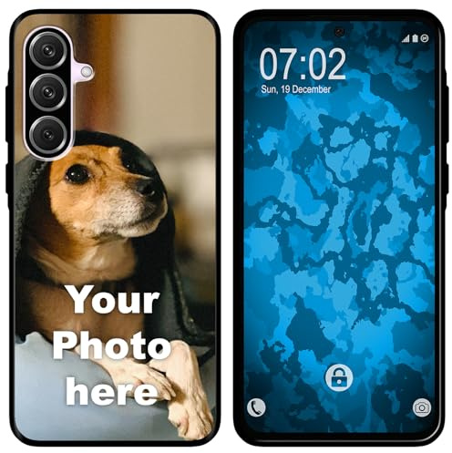 PhoneNatic personalisierte Handyhülle für Samsung Galaxy A56 Custom Case Schwarz zum selbst gestalten mit eigenem Foto Bild Text individuell