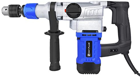 Rotary Hammer Drill, SDS Plus 3-in-1 Drill - Drilling/Pneumatic Impact Drilling/Chiselling, 1500W, Electronic Speed Control for Concrete, Masonry, Brick, Steel, Wood