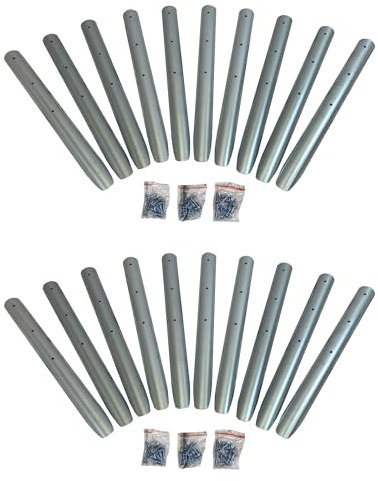 Selections Steel Lawn Edging Log Roll Stakes for Garden Paths and Borders - Pack of 20