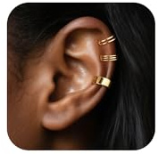 ALEXCRAFT Ear Cuff Ohrclips Set Helix Manschette Conch Creolen für Damen | Edelstahl Ohrclips Set Ear Cuff Ohrclips Ohne Ohrloch Fake Pircing Ohrringe Zircon Chunky Breit Klein Creolen Ohrklemme Set