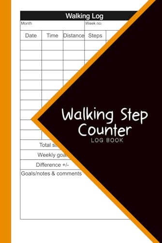 Walking Step Counter Log Book: 6x9 inches or A5 - 110 Pages