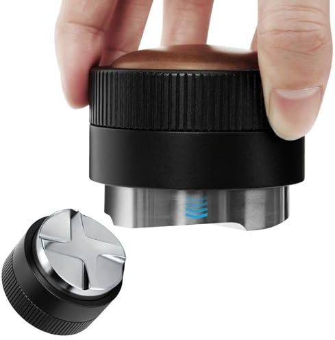 Y-Step 51mm Espresso Distributor Tool | Automatic Height Adjustable Coffee Tamper | Non-slip Pattern | Stainless Espresso Leveler for 51mm Portafilter