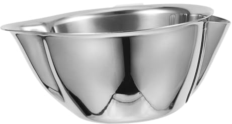 Fettabscheider aus Edelstahl 250ml mit Gebogenem Ausguss in Silber | Ölabscheider für Riegel und Restaurant, Trennt Öl von Suppe, Behälter für Flüssigwürze