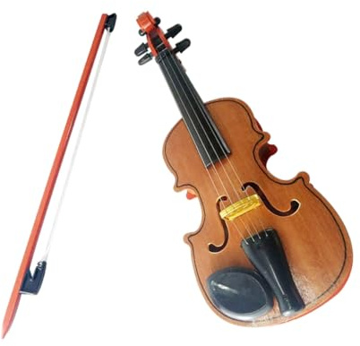 FIXOSHEE Violino Giocattolo Piccolo in Legno per Principianti, Strumento Musicale Educativo per Sviluppo Sensoriale e Coordinazione, Adatto a Casa, Scuola e Asilo, Riproduzione Realistica