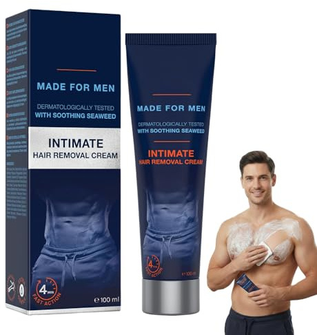 Hair Removal Cream, 2026 New Full Body Hair Removal Cream for Sensitive Skin, Moisturising Hair Removal Lotion, Extra Gentle, Fast & Painless Depilation for Body, Groin, Buttocks,Pubic Area (1, 100ml)