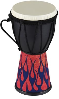 Generic Tragbare Handtrommel, Leichte Handklatschtrommel, Bongo-Trommel mit Buntem Muster für Anfänger, Schulmusikunterricht, Afrikanische Trommel aus Ahorn und PVC für Erwachsene (Blaue Flamme)