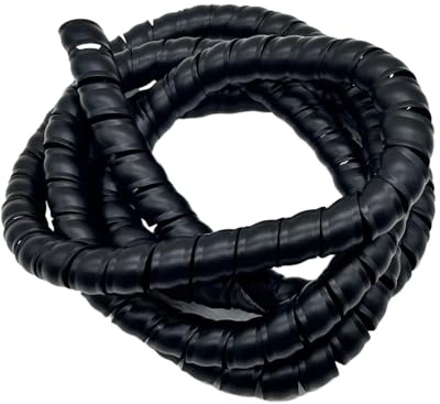 Thalawirefix 5 Meter Spiraldraht-Organizer-Hülse, 8 mm bis 22 mm, Flexibler Schutzschlauch for Computerkabel, Hydraulikschläuche Anti-Unordnung(Schwarz,22mm)