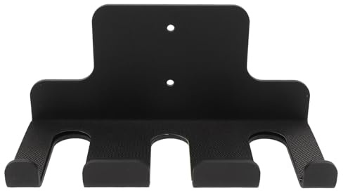 OVAQUIXI Rastrelliera per Bilancieri Sospesa in Acciaio Al Carbonio con Montaggio a Parete, 24,5 X 10,5 X 11,3 Cm, Portabilanciere Verticale per Barra Olimpica, per Garage, Palestra, Casa, Uso