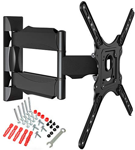 Ergosolid Parete, Alta qualità per TV LCD e LED 32-55 Pollici, Supporto Ultra Resistente, Braccio Girevole ed Estendibile, Nero, Unico