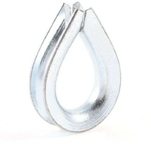 Aexit Attrezzo per attrezzi di sollevamento con ditale per funi in metallo zincato 8mm 5/16 '' ID: 922434