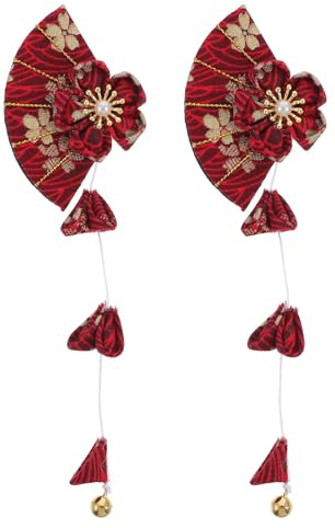 Amosfun 1 Paio Di Fermagli Per Donna a Forma Di Ventaglio Molletta Elegante Per Acconciature Accessori in Tessuto Per Ragazze
