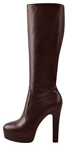 Only maker Plateau Langschaft Stiefel mit Blockabsatz