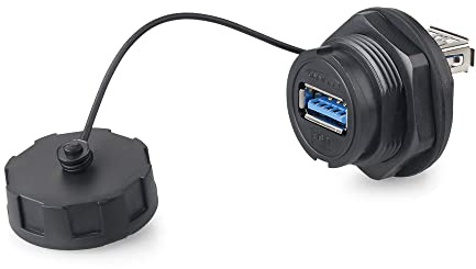 CNLINKO YU-USB3.0 Industrieller Wasserdichter Steckverbinder IP67 Rundsteckverbinder Luftfahrtstecker PBT-Gehäusestecker Aviation-Anschluss Steckverbinder Für Datenübertragung Buchse