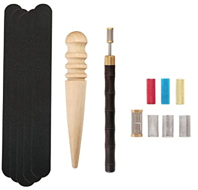 Aiegiuor Leather Edge Dye Paint Roll Pen on Applicator Working for Edge Coating Edge Kote Paint & finishes on Leather Edges Leather Touch up Pen Slub Leather Edge Oil Pen