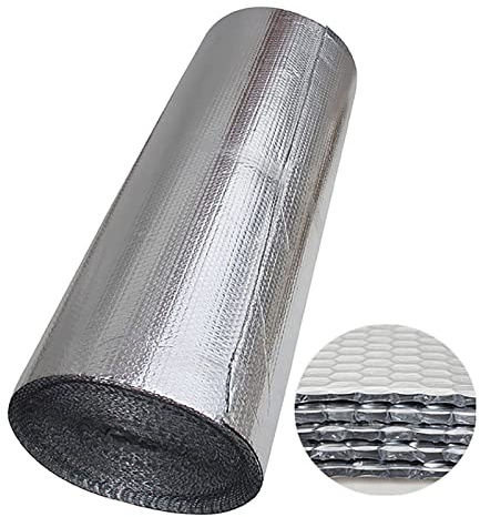 ZAURBA Self-Adhesive Foil Insulation Ideal Insulating Wrap Easy Install Bubble for Attics, Lofts, Floors, Sheds, Caravans, Boats, Greenhouses, Pet Homes and Garages Vapour Barrier (Size : 1x7m)