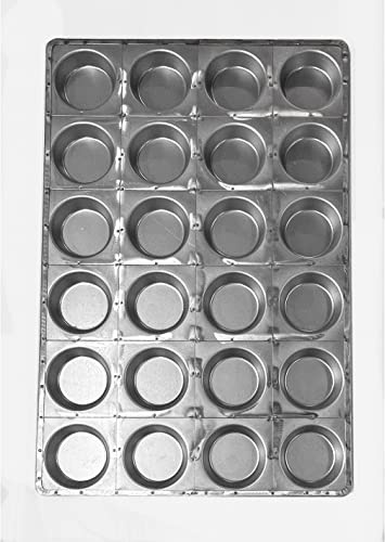 Siccardi Teglia pizzette Ø 8 Cm 24 impronte - Cm 60 x 40 - Lamiera alluminata