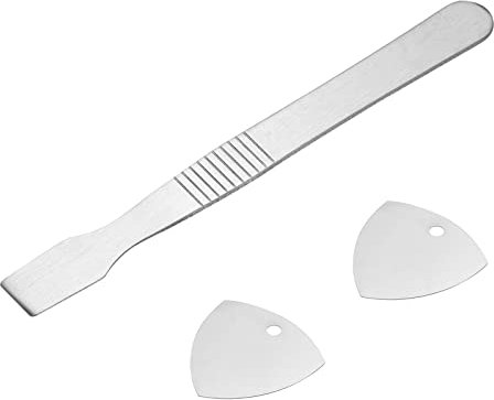 sourcing map 3uds Apertura Palanca Reparación Herramientas Kit Inoxidable Acero Mini Palanca Barra Plano Barra Establecer para Móvil Teléfono Pantalla Pegamento Remoción