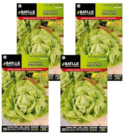 Pack 4 sobres Semillas de lechuga reina de mayo princesa de Semillas Batlle PACK (4)