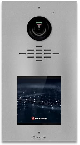 Metzler VDM10 2.0 modulare Video Türsprechanlage in Graualuminium - 2-Draht - Türklingel mit HD-Kamera, 1-500 Parteien Sprechanlage - EIN- und Mehrfamilienhaus, Smartphone App | Horizon