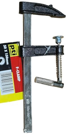 F Clamp 6 Inch/150mm Aluminium Woodworking Tools, Wood Clamps, Quick-Grip Metal Vice Grips Used for Welding, Glue Spreader, Work Bench, Book Press, Workmate Sash Bar Table clamp, Heavy Duty