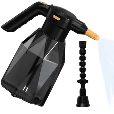 Elektrisk sprayflaska, skumspruta för elbil 2L elektrisk skumspruta med USB | Utomhus multifunktionsspray biltvättstillbehör, uppladdningsbart ergonomiskt handtag för vattning av växter