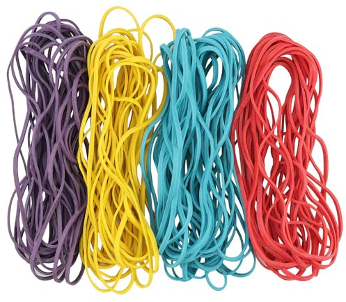 120 Pieces Large Rubber Bands, Colorful Elastic Bands Strong Elastic Rubber Bands for Office Home Bank School Document Organizing (Random Colors)