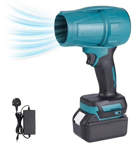 Cordless Blower,Cordless Leaf Blower,Brushless Motor,3-speed push-to-adjust speed,1 to 1.2 kg blowing force,Compatible with Makita 18V BL Batteries,for Car and Corner Cleaning,Snow(Batteries included)