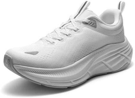 NORTIV 8 Women's Walking Shoes Cushion Comfortable ActiveBreeze Running Tennis Shoes Non-Slip Workout Gym Sports Athletic Breathable Fashion Sneakers,Size 9,White,SNWS248W